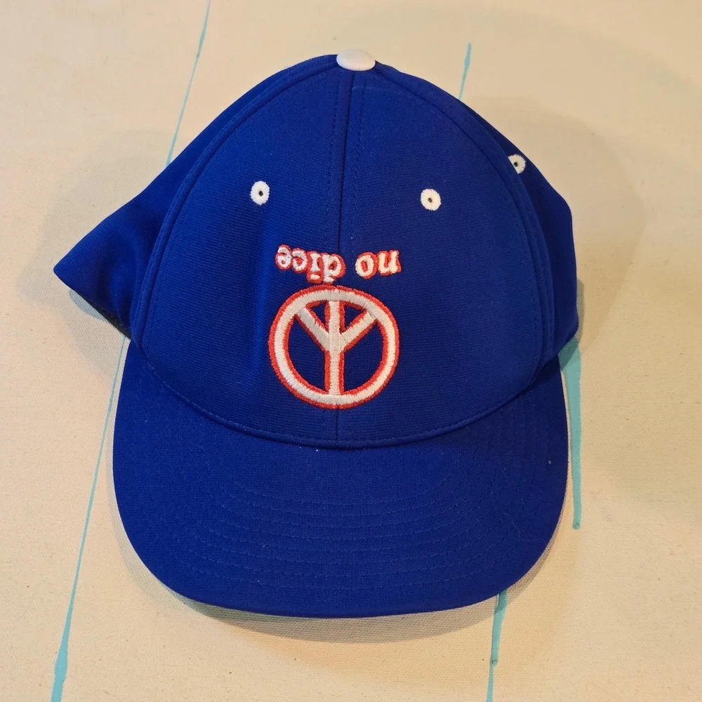 No Dice Peace Sign Hat Richardson Pulse R Performance Fitted Cap PTS 20 Sz L/XL